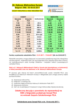 34. Halowe Mistrzostwa Europy