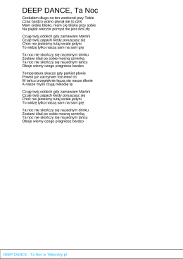 DEEP DANCE, Ta Noc
