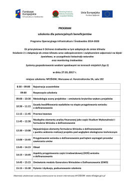 program szkolenia poiis 2 1 5 27 01 2017