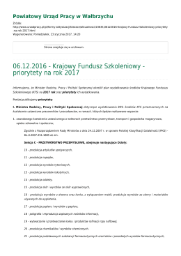 Generuj PDF - Powiatowy Urząd Pracy w Wałbrzychu
