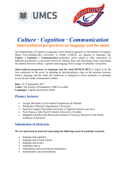 Culture &middot; Cognition &middot; Communication