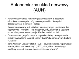 Autonomiczny układ nerwowy (AUN)