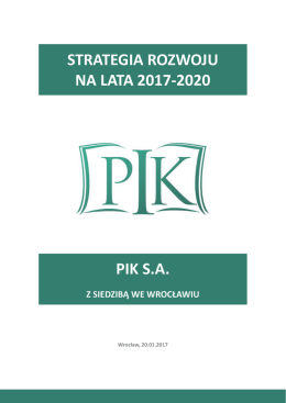 strategia rozwoju na lata 2017-2020 pik sa