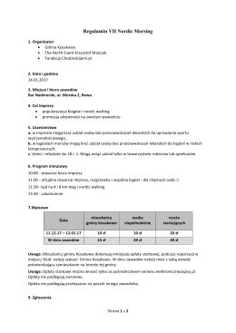 Regulamin VII Nordic Morsing