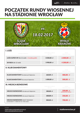 ofertą i cennikiem bilet&oacute;w vip