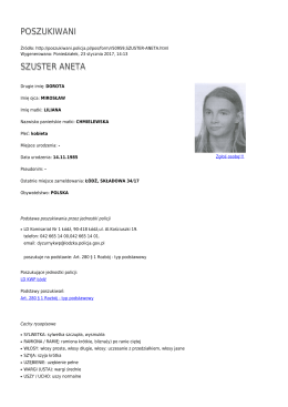Generuj PDF - Poszukiwani