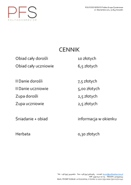 cennik - Zspdobrzany.pl