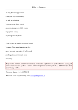 Hałas — Subtortor