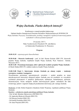 tutaj - Wydział Nauk Politycznych i Studiów Międzynarodowych