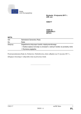 5382/17 mi/BC/kkm 1 DGB 1 A Przed posiedzeniem Rady
