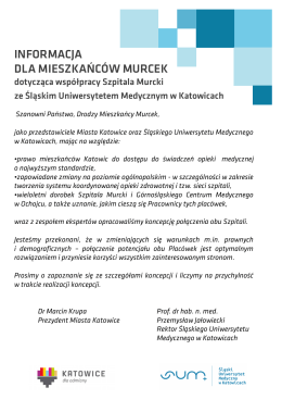 informacja dla mieszkańców murcek