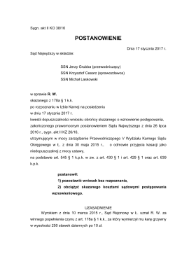 II KO 38-16 - Sąd Najwyższy