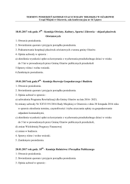POSIEDZENIA KOMISJI