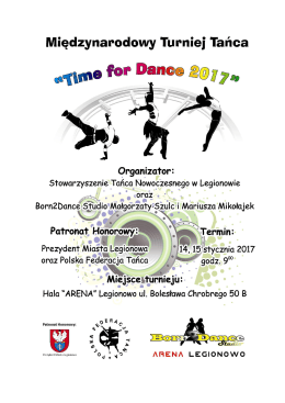 Regulamin Time for Dance 2017