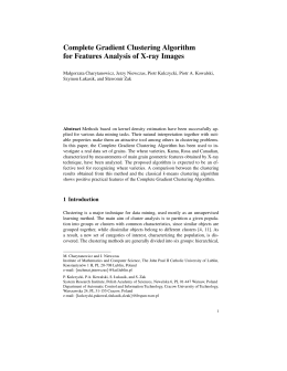 Complete Gradient Clustering Algorithm for Features Analysis of X