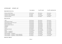 CENNIK ZAJĘĆ – STYCZEŃ_ 2017