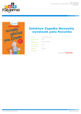 Detektyw Zagadka Niezwykły wynalazek pana