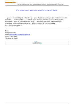 STAŁA PRACA DLA BRYGADY DO MONTAŻU RUSZTOWAŃ