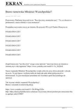 Brawo tarnowska Młodzież Wszechpolska!!
