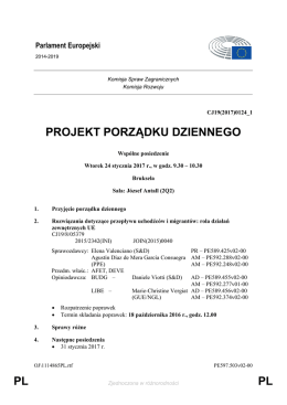 PL PL PROJEKT PORZĄDKU DZIENNEGO