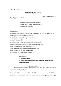 II KO 19-16 - Sąd Najwyższy