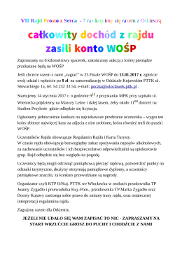 VII Rajd Prosto z Serca - 7 raz kręcimy się razem z Orkiestrą