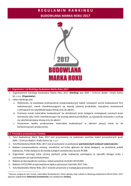 Pobierz Regulamin - Budowlana Marka Roku