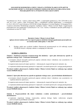 ogłoszenie burmistrza gminy i miasta lwówek śląski o otwartym
