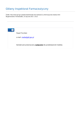 Generuj PDF z tej strony - Główny Inspektorat Farmaceutyczny