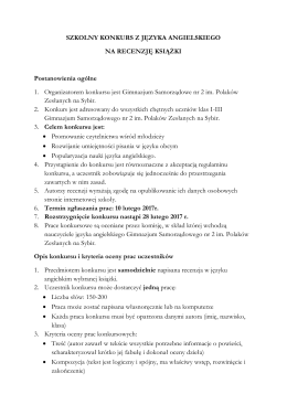 regulamin konkursu - Gimnazjum Samorządowe nr 2