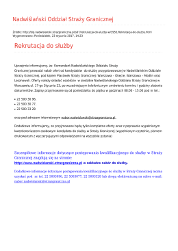 Generuj PDF - Nadwiślański Oddział Straży Granicznej
