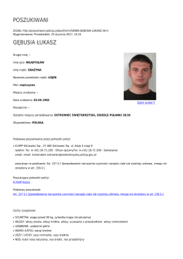 Generuj PDF - Poszukiwani
