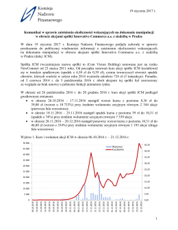 Komunikat ws. zaistnienia okoliczności wskazujących na dokonanie