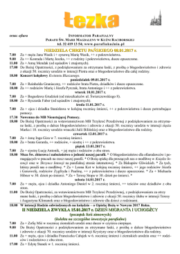 Informator parafialny „Łezka” - Strona Parafii pw. św. Marii