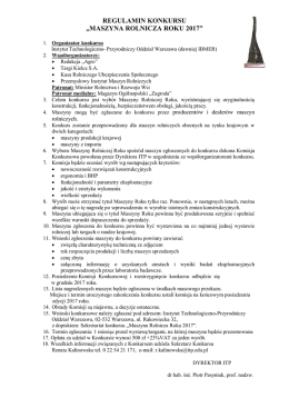 regulamin konkursu - Instytut Technologiczno