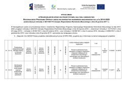 wykaz zmian w szczegółowym opisie osi priorytetowej kultura i