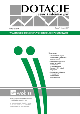 52. DOTACJE serwis informacyjny Nr 1 (112)/2017