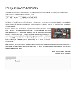 POLICJA KUJAWSKO-POMORSKA ZATRZYMANY Z NARKOTYKAMI