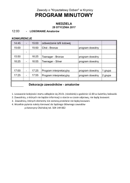 PROGRAM MINUTOWY