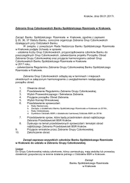 Zebrania grup członkowskich Banku