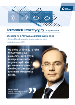 Termometr Inwestycyjny 18 stycznia 2017 r.