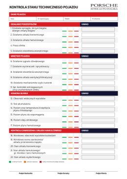kontrola stanu technicznego pojazdu