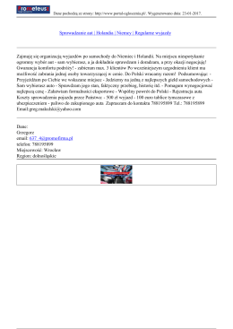 Sprowadzanie aut | Holandia | Niemcy | Regularne wyjazdy