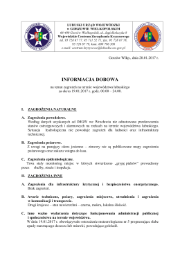 informacja dobowa - Lubuski Urząd Wojewódzki