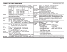ThinkPad L460 Platform Specifications - PSRef`s