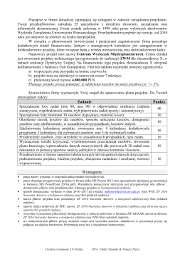 Zarządzanie projektami - projekt zaliczeniowy 2010