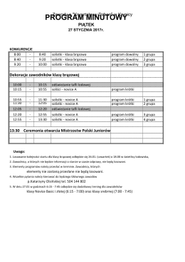 PROGRAM MINUTOWY