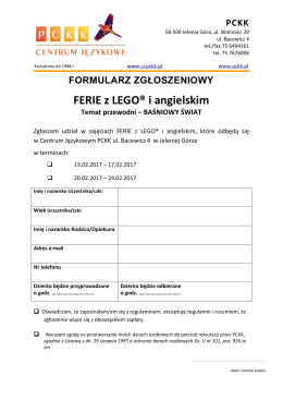 FERIE z LEGO&reg; i angielskim