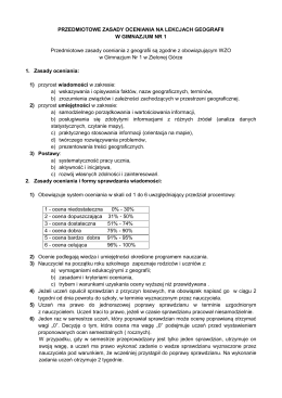 Geografia - Gimnazjum nr 1