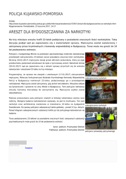 policja kujawsko-pomorska areszt dla bydgoszczanina za narkotyki